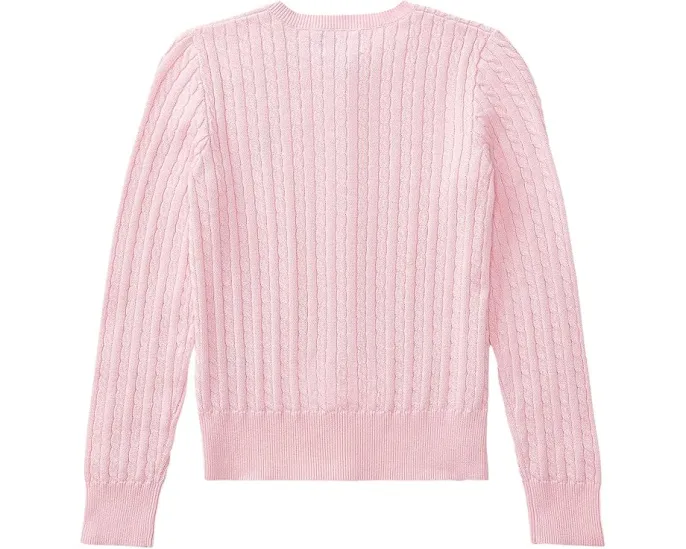 Кардиган Polo Ralph Lauren Kids из хлопка с рельефным узором для старших детей