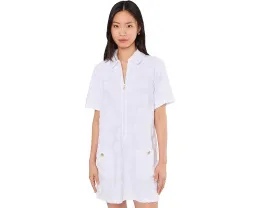 Поло с коротким рукавом Lilly Pulitzer Brayton Terr на молнии с накладными карманами