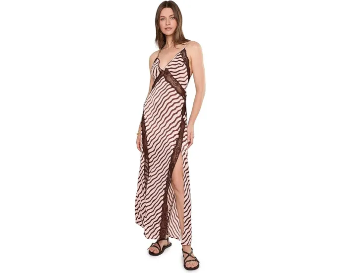 Макси комбинация Free People Some Kind Of Love Maxi Slip с кружевной спинкой