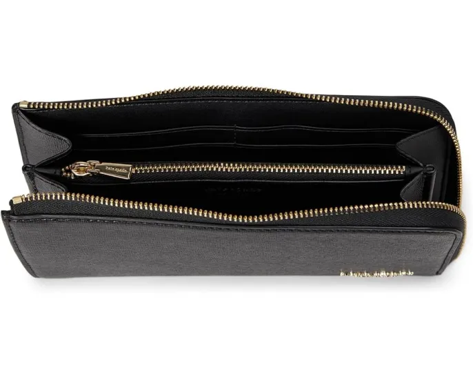 Континентальный кожаный кошелек на молнии Devin Saffiano от Kate Spade New York