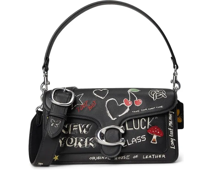 Сумка через плечо COACH Tabby 26 With Sketch Print с рукописным принтом