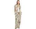 Брюки Lauren Ralph Lauren из льна с принтом пальмовых листьев