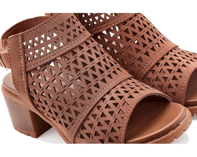 Детские сандалии Mia Kids Mollee на квадратном каблуке с ажурными вырезами