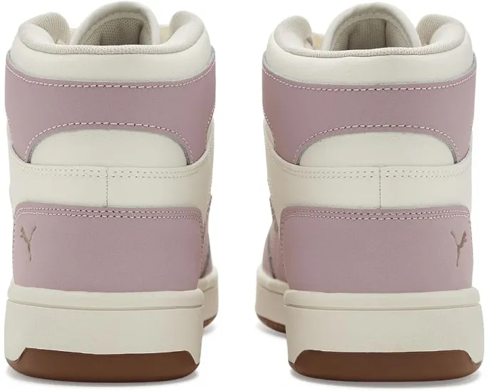 Высокие кроссовки Puma Rebound Layup Express Yourself в белом, розовом и золотистом цветах