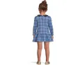 Платье для девочки Janie and Jack в клетку жаккард с бантом и длинными рукавами
