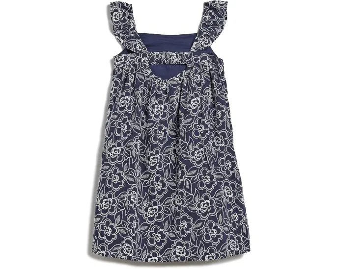 Платье Janie and Jack Bold Eyelet Swing с вышивкой Navy Blue для девочек
