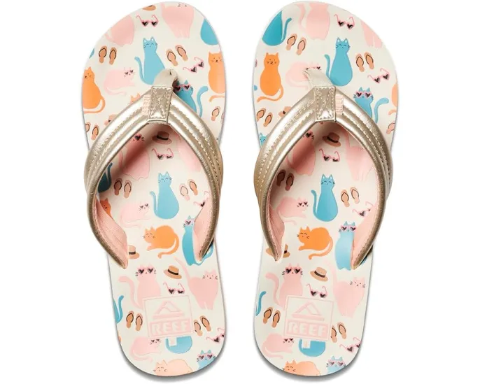 Детские шлепанцы Reef Kids Ahi с мягкой стелькой из переработанных материалов