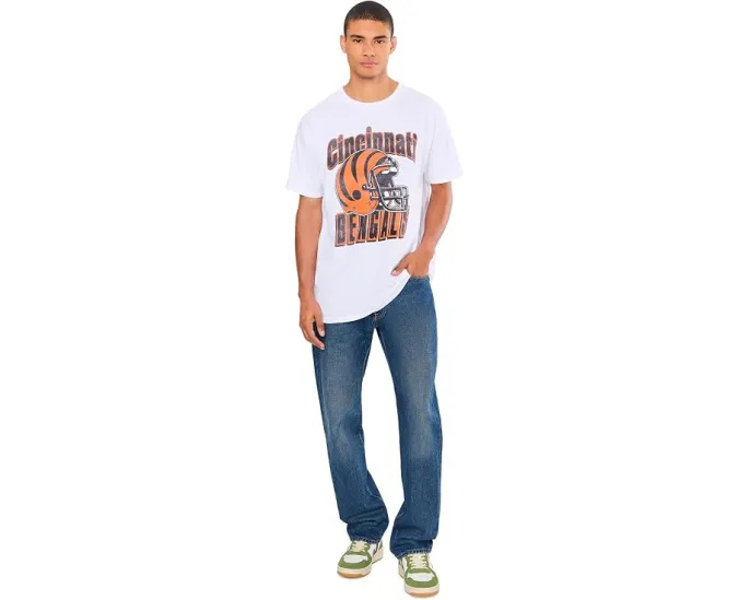 Футболка Junk Food Clothing Cincinnati Bengals с ретро-шлемом