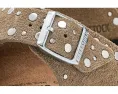 Сандалии Birkenstock Gizeh Rivets из замши с ремешком между пальцами и стелькой из пробки