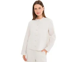 Куртка Organic Cotton Pucker Check с мандариновым воротником EILEEN FISHER