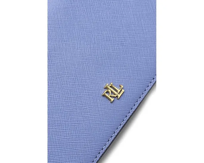 Ультратонкий кожаный кошелек Lauren Ralph Lauren с узором «перекрестная штриховка»