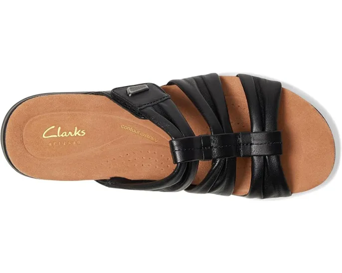 Сандалии Clarks Kitly Slide с лазерной резьбой и регулируемым ремешком