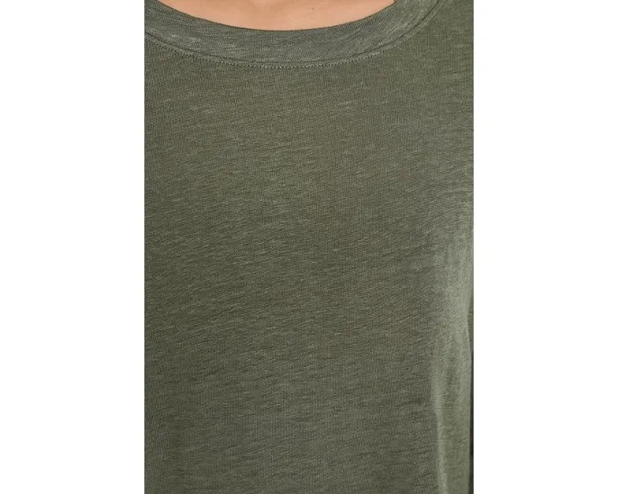 Eileen Fisher Футболка с длинным рукавом и круглым вырезом из органического льняного джерси