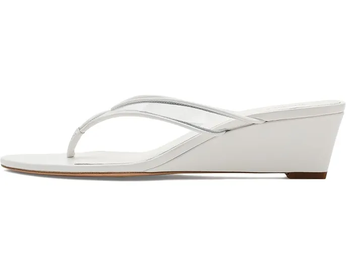 Босоножки-танкетки Clea Wedge Veronica Beard из кожи с перепончатым ремешком