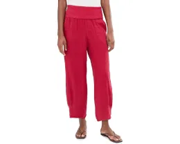 XCVI укороченные брюки Vasco из 100% льна со складками