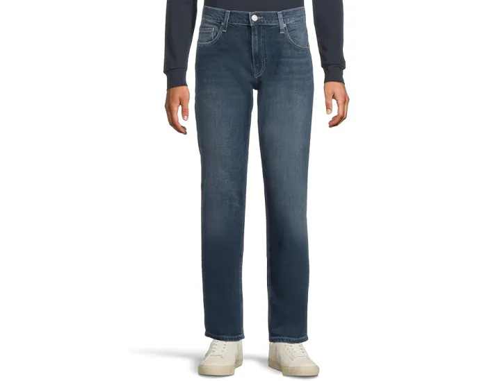 Джинсы Paige Normandie с прямыми штанинами в средней синей промывке