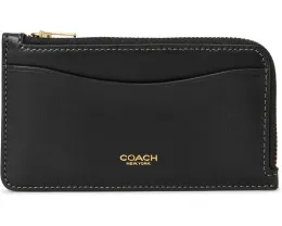 Маленький картхолдер COACH Small Zip Card Case на молнии из кожи