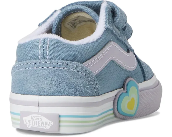 Кроссовки Vans Old Skool V Heart для малышей с липучками и усиленным носком