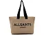 AllSaints Сумка Ali Canvas E/W Tote из переработанного хлопка с кожаными деталями