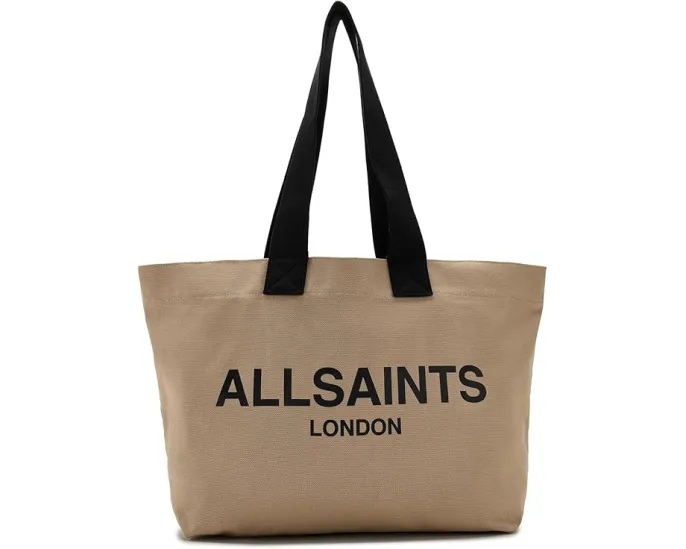 AllSaints Сумка Ali Canvas E/W Tote из переработанного хлопка с кожаными деталями