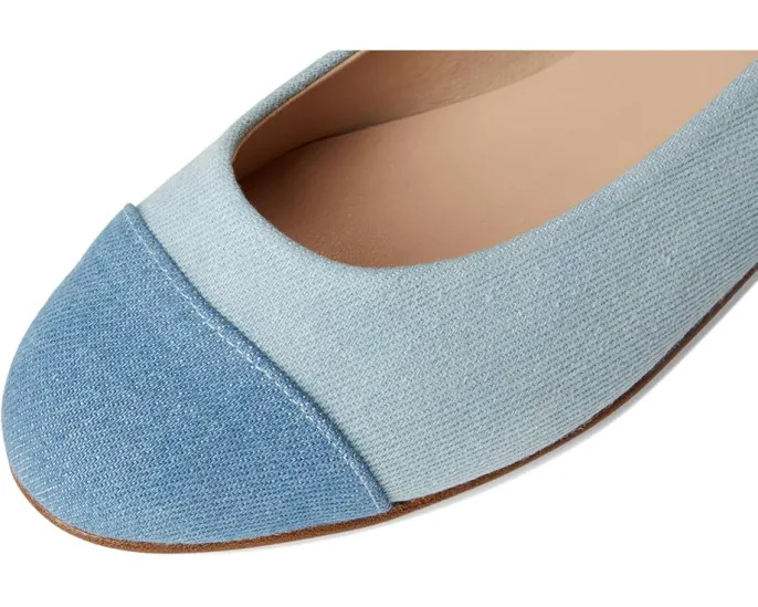 Балетки Nina от French Sole из денима с круглым носком и кожаной подошвой