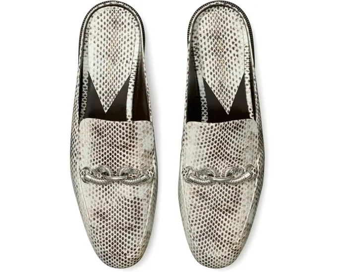 Лоферы Tory Burch Jessa без задника с узором и золотой фурнитурой