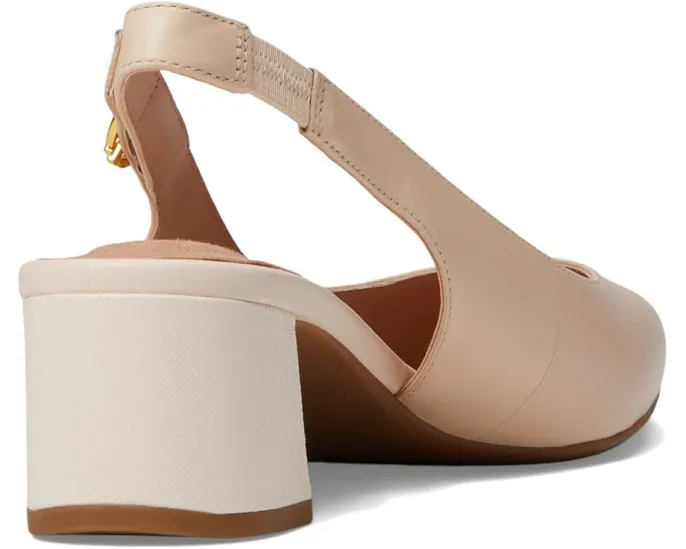 Лодочки The Go-To Slingback Pump 45 мм на устойчивом каблуке с леопардовым принтом от Cole Haan