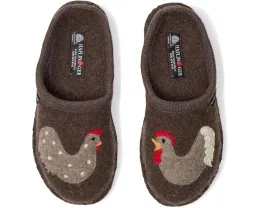 Тапочки Haflinger Chicken из 100% вареной шерсти с поддержкой свода стопы