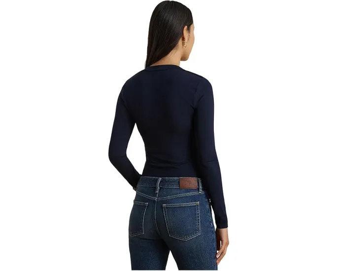 Lauren Ralph Lauren топ с квадратным вырезом из стрейч-джерси