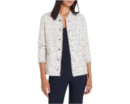 Вязаная куртка NIC+ZOE Nep Weave Military Fringe Mix с погонами