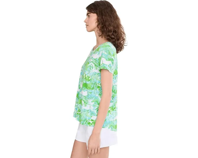 Топ Lilly Pulitzer Etta с круглым вырезом из пима-хлопка