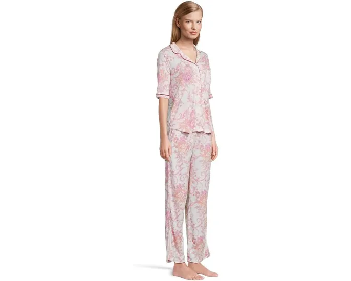 Комплект пижамы Karen Neuburger Petite с кружевом и рукавом три четверти