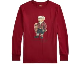 Хлопковая футболка Polo Bear с длинным рукавом Polo Ralph Lauren Kids для старших детей