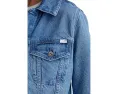 Куртка Isa Cropped Trucker от AG Jeans с прямой посадкой и колоколообразными рукавами
