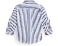 Детская рубашка в полоску Polo Ralph Lauren Kids из хлопкового поплина с вышитым пони