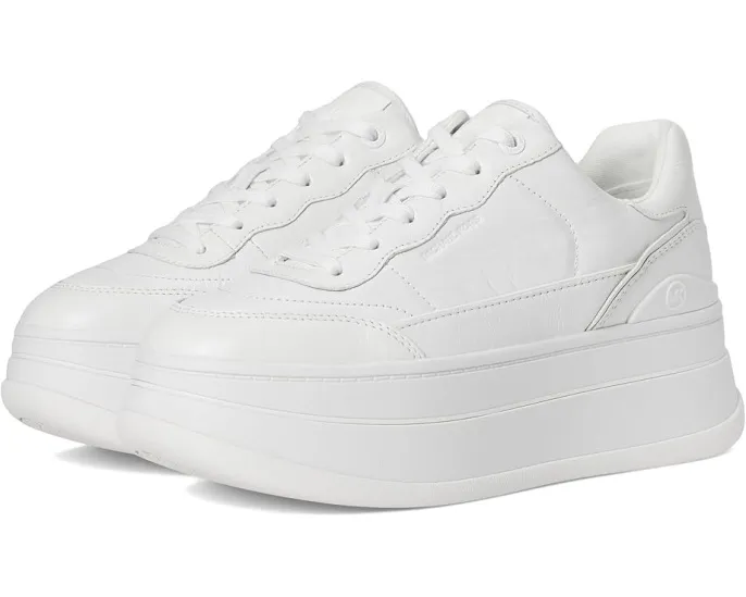 Кроссовки MICHAEL Michael Kors Hayes Lace Up на платформе с металлическим ПВХ верхом