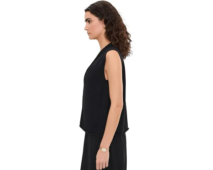 Жилет Eileen Fisher с V-образным вырезом из смеси перуанского хлопка