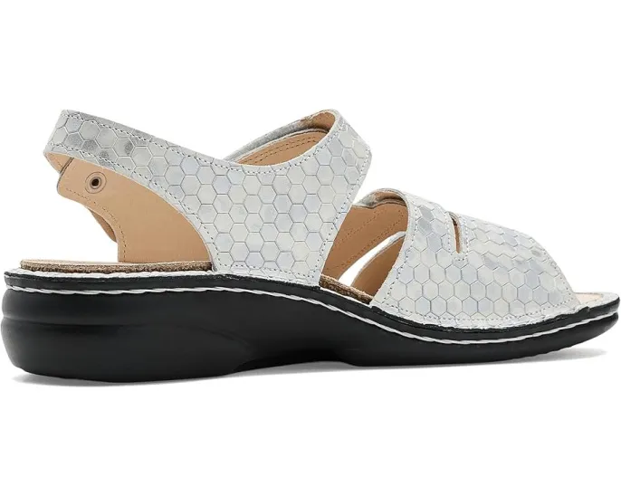 Сандалии Finn Comfort Gomera-S Bianco Esandra с кожаным верхом и регулируемыми ремешками