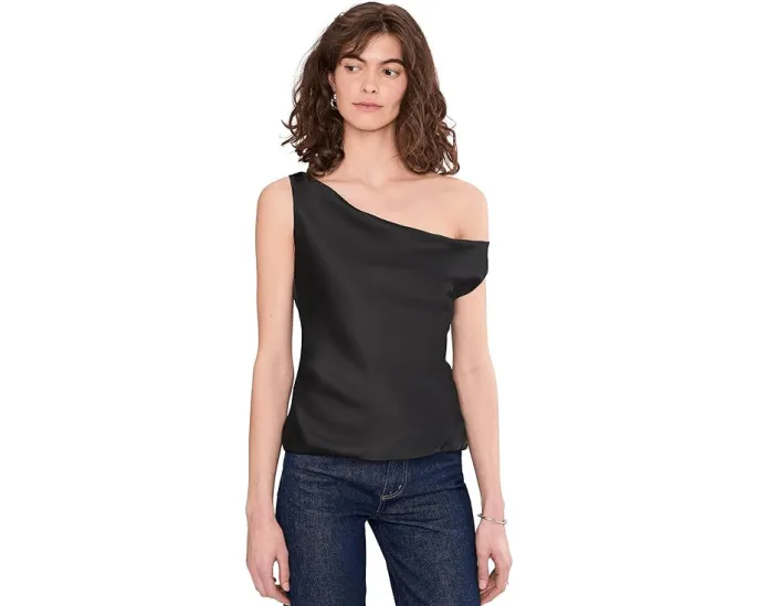 Топ Norma Kamali Maria с заниженной линией плеч и капюшоном