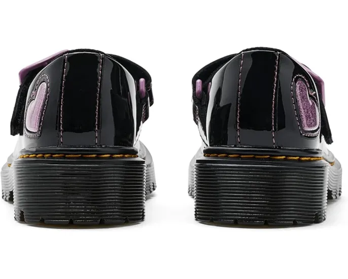 Туфли Mary Jane Dr. Martens Bex J с блестящим сердцем на массивной подошве