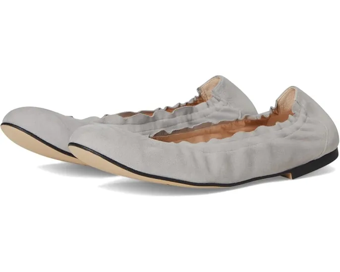 Балетки French Sole Cuff Flat из мягкой замши с резиновой подошвой