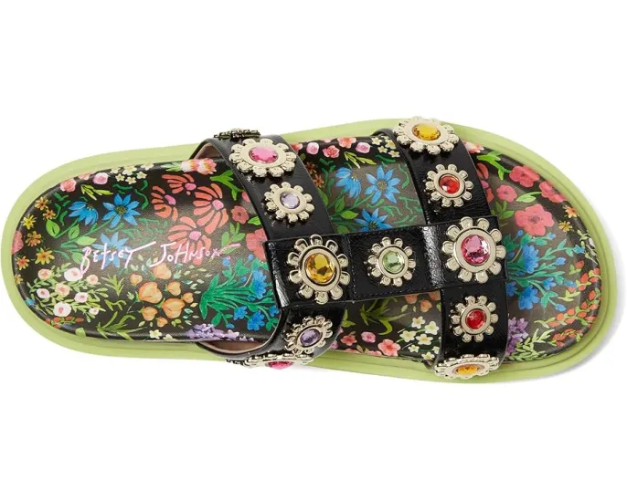 Сандалии Madoxx от Blue by Betsey Johnson на платформе с яркой подошвой и цветочным декором