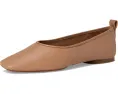 Vince балетки Vivian Slip-Ons из кожи цвета чай с квадратным носком