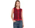 Жилет Isla Striped Button Front Vest от 525 america с контрастными полосками