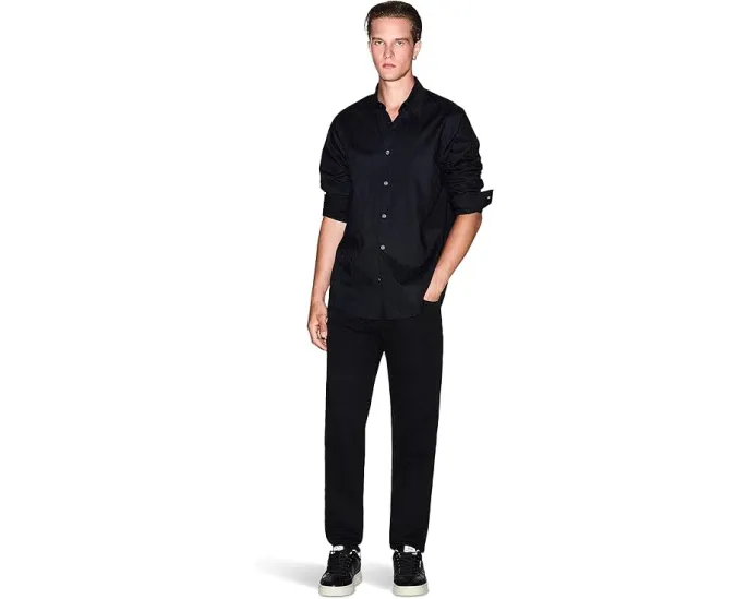 Рубашка Armani Exchange Cotton Jacquard Button Down с жаккардовым принтом