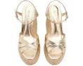 Босоножки-клинья Schutz Keefa Metallic с текстурированной рафией