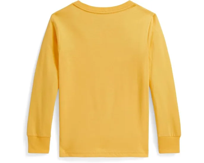 Футболка Polo Ralph Lauren Kids с длинным рукавом и принтом Polo Bear для малышей