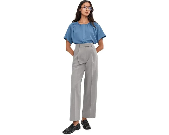 Блузка Vince Camuto с коротким рукавом и сборкой спереди