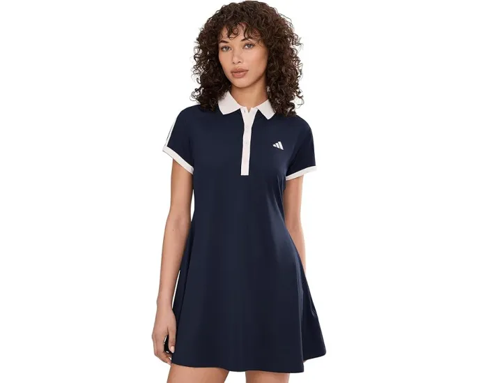 Платье теннисное adidas Heritage мини с пуговицами и коротким рукавом