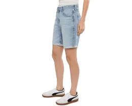 Шорты Ex-Boyfriend Mid-Rise Slouchy из хлопка AG Jeans с длиной шагового шва 7 дюймов